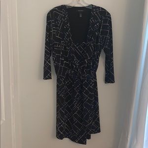 White House Black Market V neck dress
